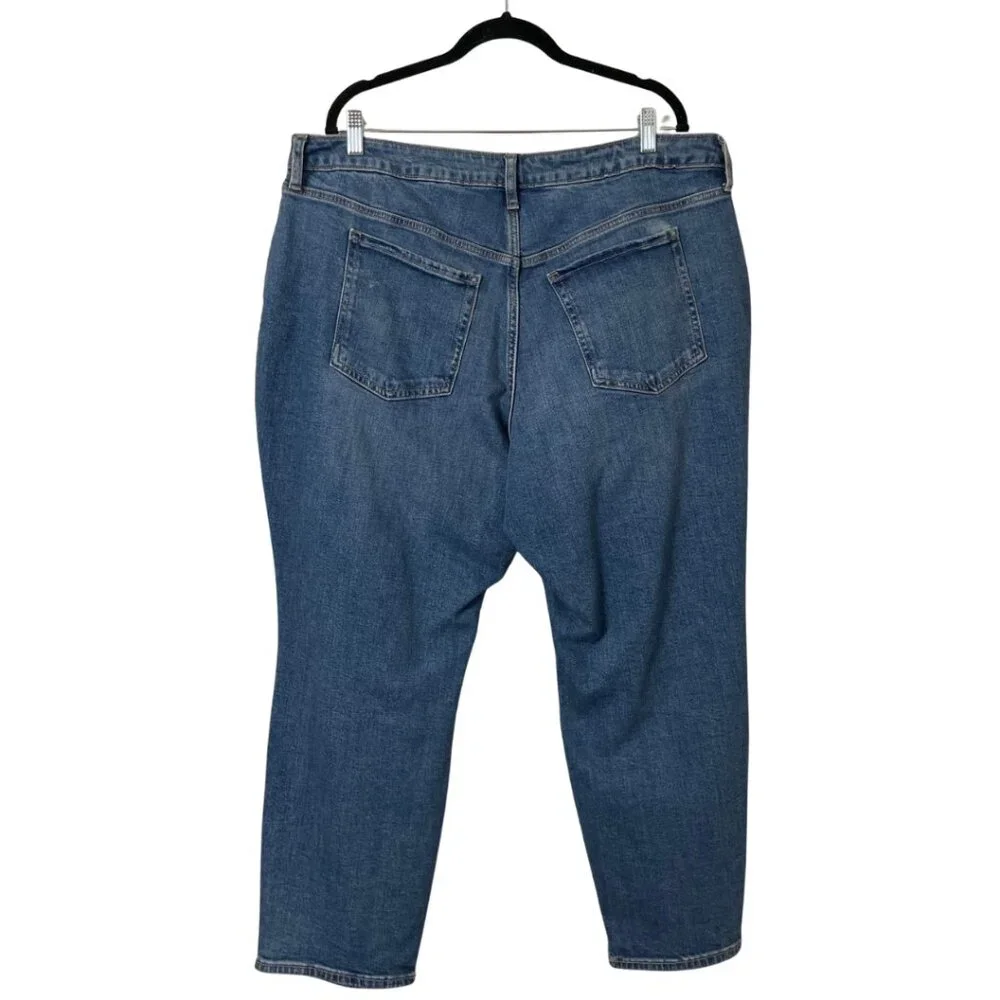 Old Navy Curvy Jeans Size 20 High Rise OG Straight Medium Wash Denim Stretch